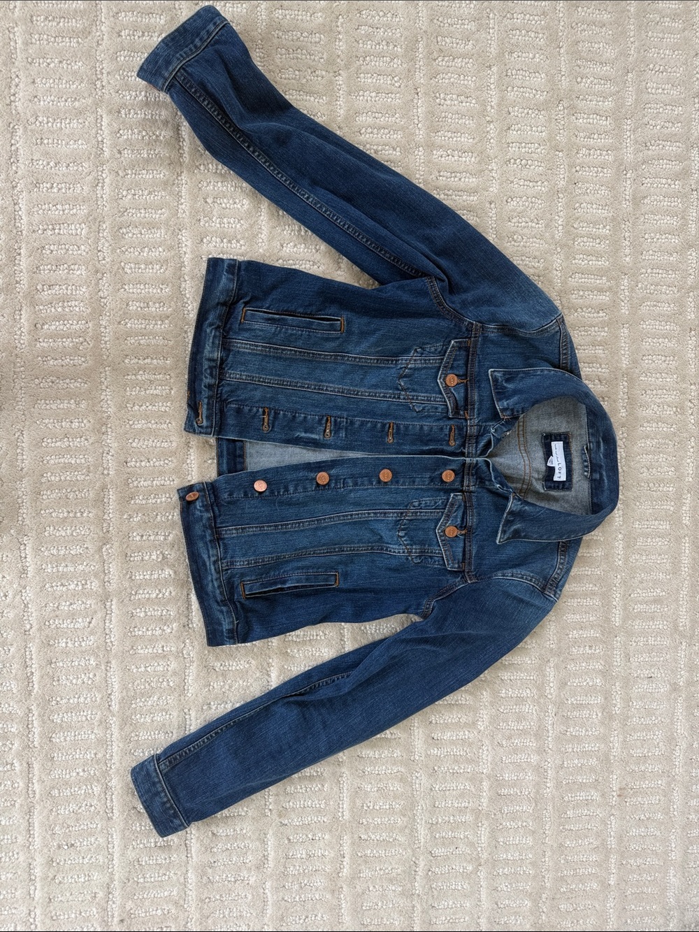 Like new- LOFT Classic Dark Blue Denim Jacket